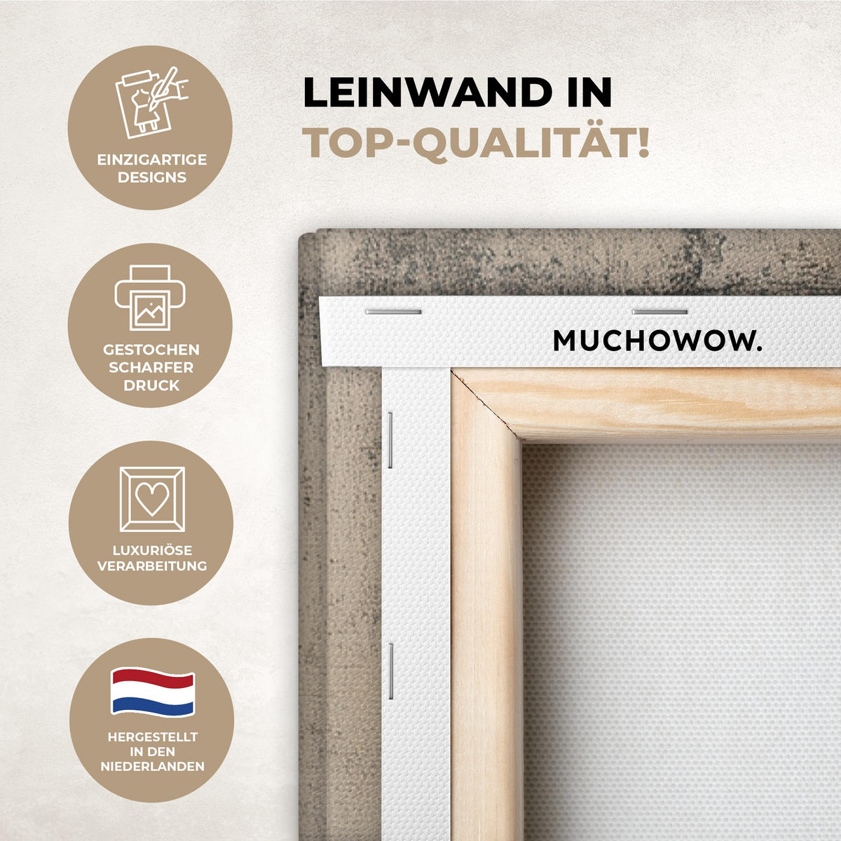 LEINWANDBILD Wabi sabi - Pflanze - Beige 80x120 cm - Taupe, Textil (80/120cm) - MuchoWow