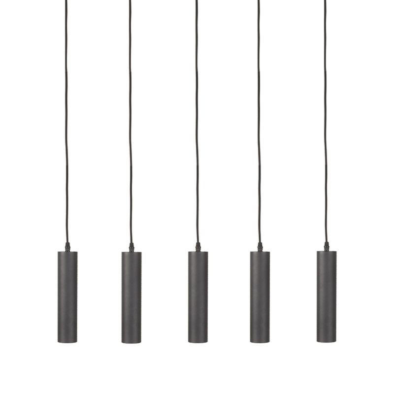 PENDELLEUCHTE Ferroli Schwarz 10/80/120 cm - Schwarz, Metall (10/80/120cm) - LABEL51