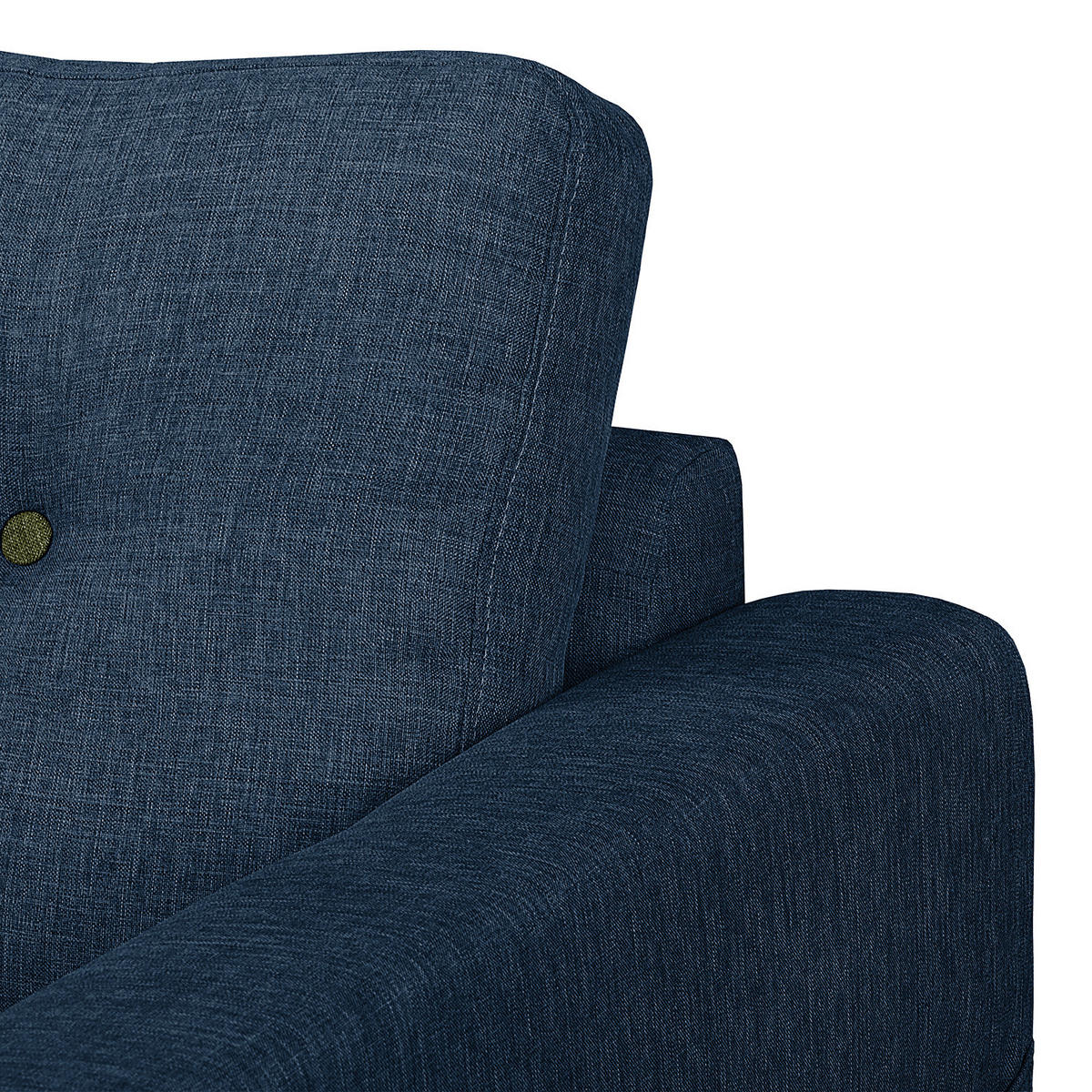 WOHNLANDSCHAFT mit Longchair - Blau/Olivgrün, Textil (290/90/200cm) - home24