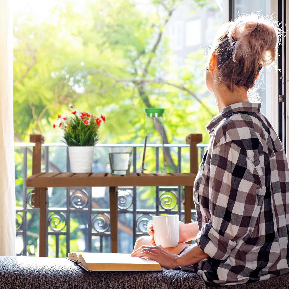 BALKONKLAPPTISCH - Dunkelbraun, Holz/Metall (66/69.5/55cm) - Relaxdays