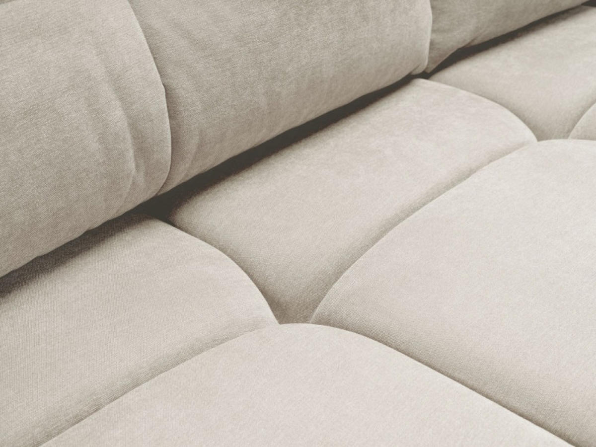 SOFA Hellbeige BASTO Gepolstert Mit Schlaffunktion - Beige, Textil (245/86/110cm) - Sepro Meble