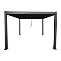 SELBSTTRAGENDE Pergola - 300 cm x 300 cm - Metall - Anthrazitgrau AMALFI - Anthrazit, Metall (300/220/300cm) - Vente-Unique