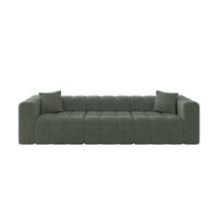 POHOVKA 3-MÍSTNÁ DONY-3 315x90x71 cm Zelená Žinylka - černá/smaragdově zelená, kompozitní dřevo/textil (315/71/90cm) - ALTDECOR