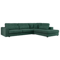 ECKSOFA Savona Grün Strukture - rechts - Schwarz/Grün, Kunststoff/Textil (249/316cm) - MKS