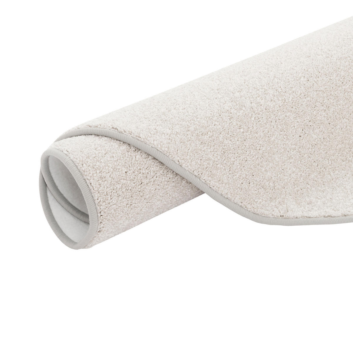 HOCHFLOR VELOURS TEPPICH LUNA RUND - Hellgrau, Textil (133/133cm) - Snapstyle