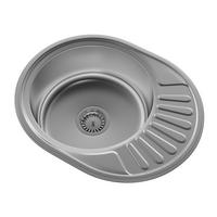 STAHLSPÜLE Apulia57 mit Siphon - Chromfarben, Metall (45/16/57cm) - Granitan