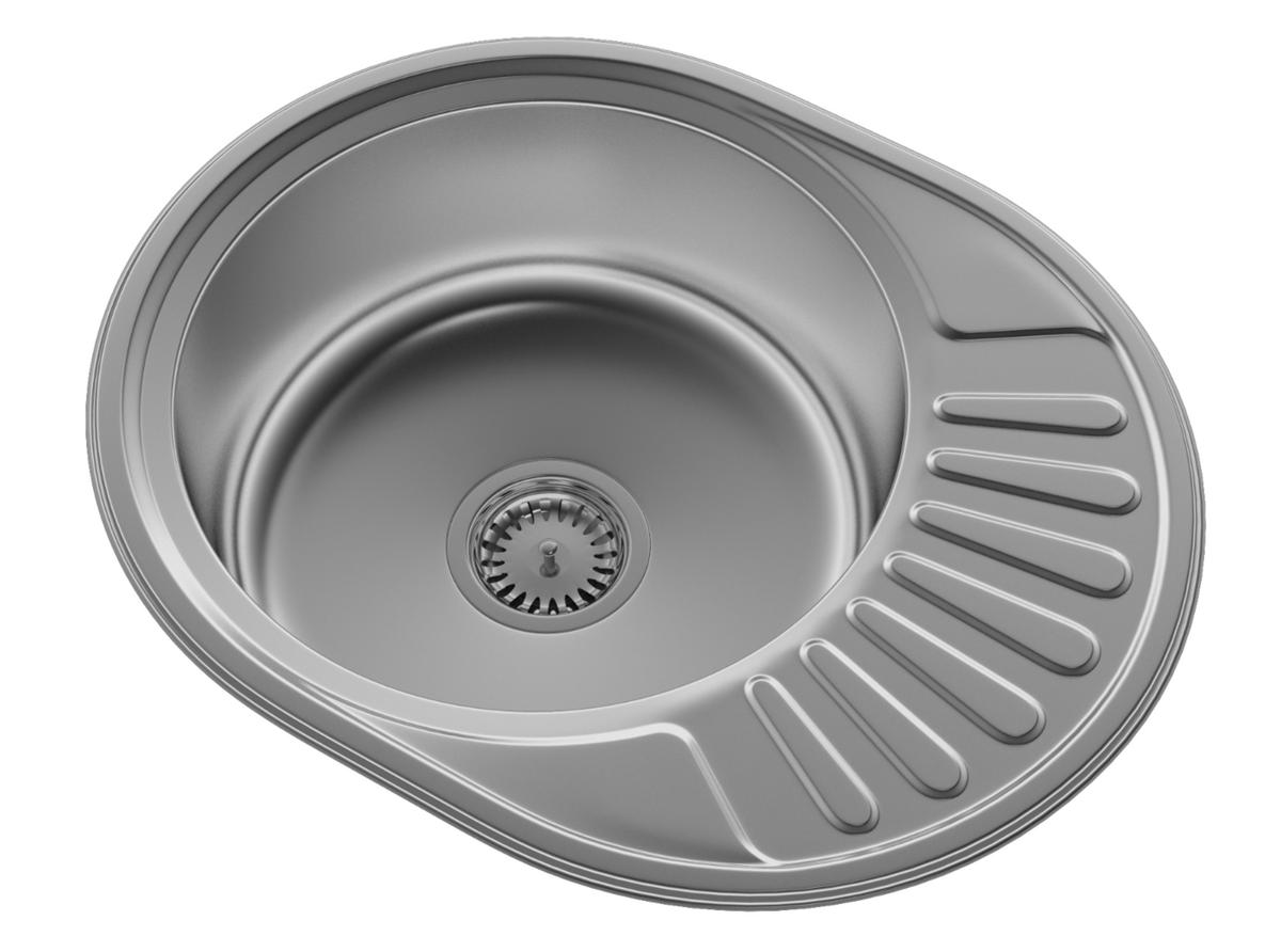 STAHLSPÜLE Apulia57 mit Siphon - Chromfarben, Metall (45/16/57cm) - Granitan