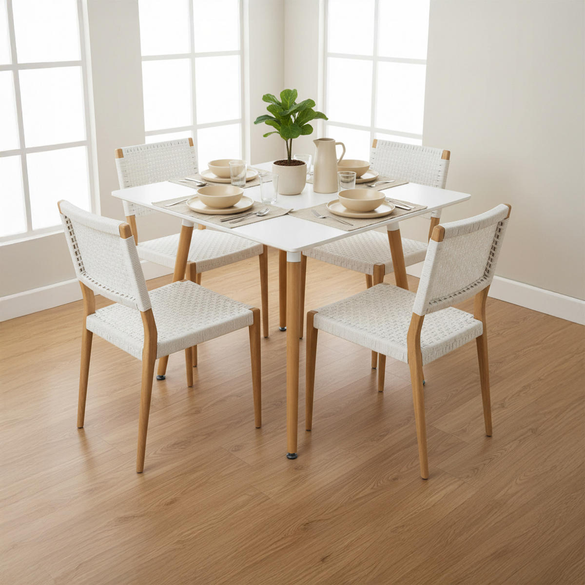 JÍDELNÍSTŮL - různobarevná, kov/dřevo (75/75/75cm) - Relaxdays