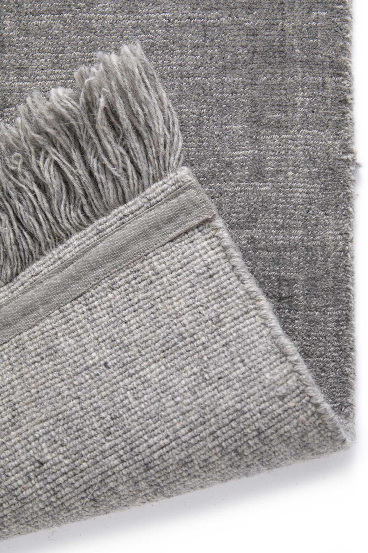 TEPPICH handgefertigt Wolle Baumwolle grau - Grau, Naturmaterialien (200/290cm) - AFK Living