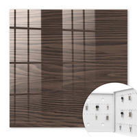 SCHLÜSSELBOX Weiß 30x30 cm – Türöffnung nach rechts - Holzkonstruktion - Braun, Metall (30/30/5cm) - TULUP