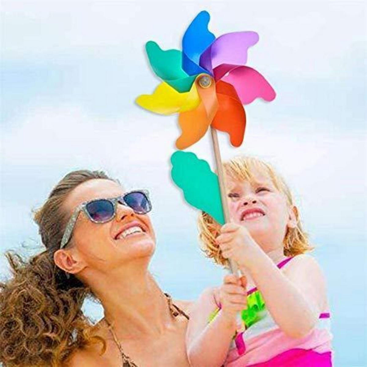 WINDSPIEL Regenbogen bunter Holzstab 18 cm - Multicolor, Kunststoff (45/18/45cm)