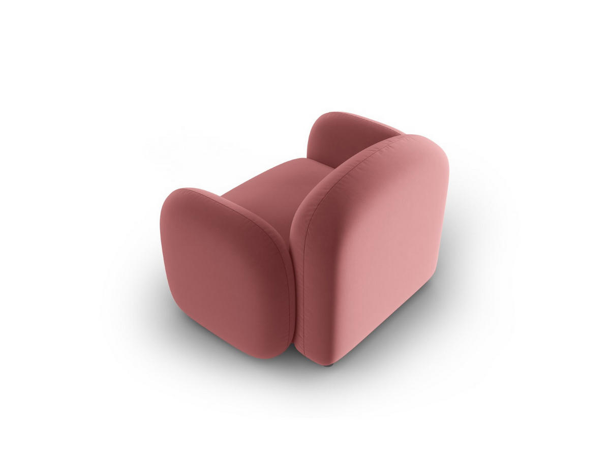 SESSEL Blair aus Samt lachs - Pink, Textil (87/80/119cm) - Micadoni