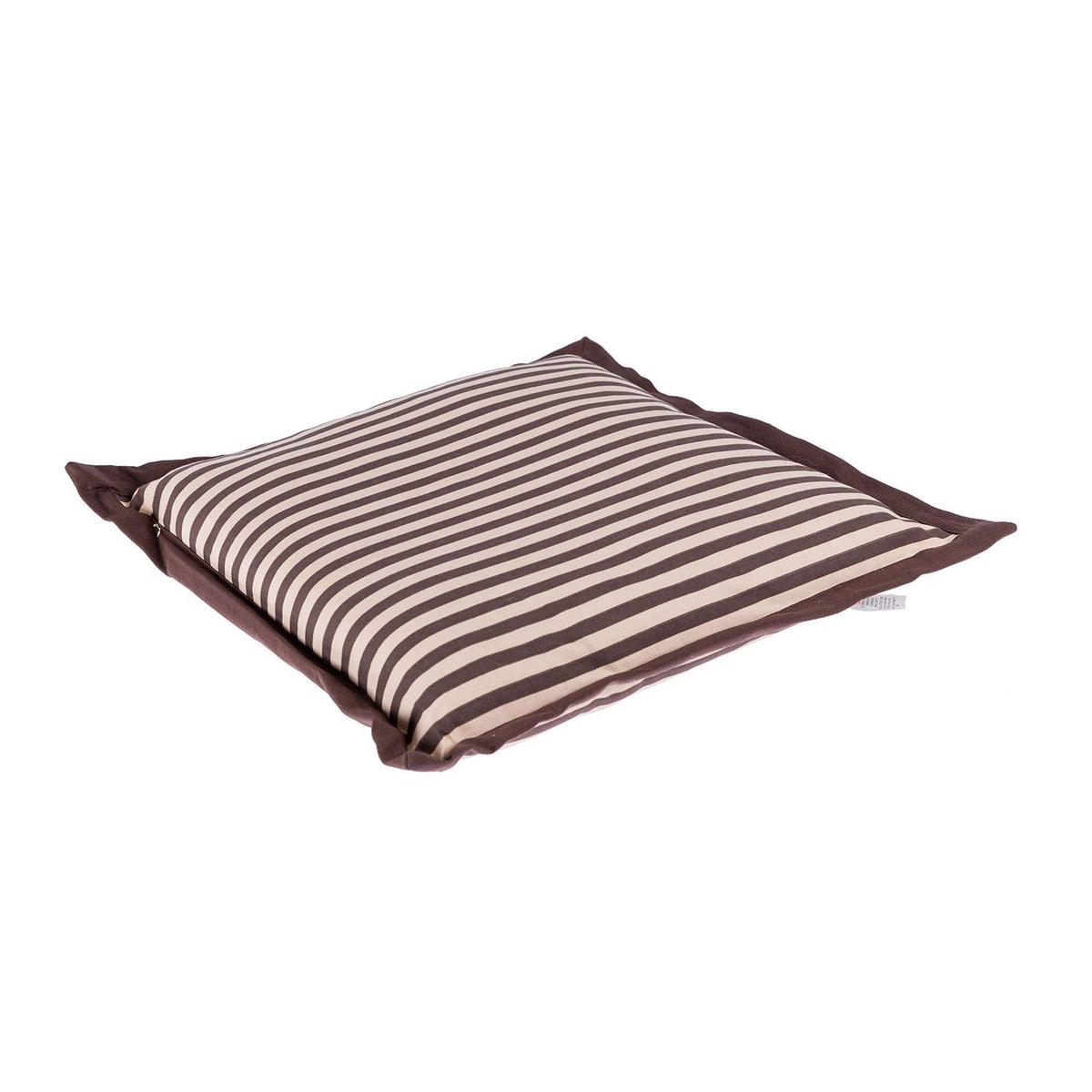 SITZKISSEN braun-beige gestreift, 40/40/5 cm - Braun, Textil (40/40/5cm) - Homescapes