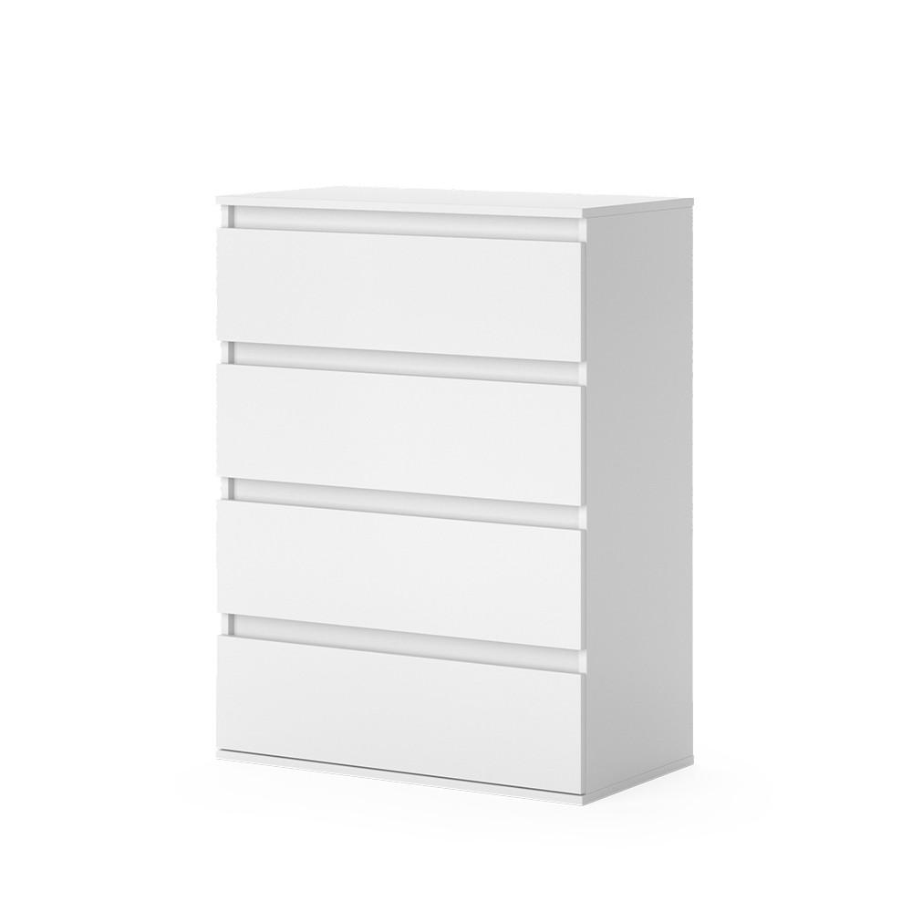 KOMMODE Claus Weiß 74 x 99.6 cm mit 4 Schubladen - Weiß, Holzwerkstoff (74/99.6/40cm) - Vicco