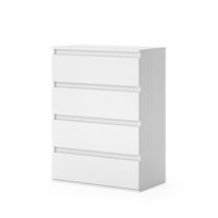 KOMMODE Claus Weiß 74 x 99.6 cm mit 4 Schubladen - Weiß, Holzwerkstoff (74/99.6/40cm) - Vicco