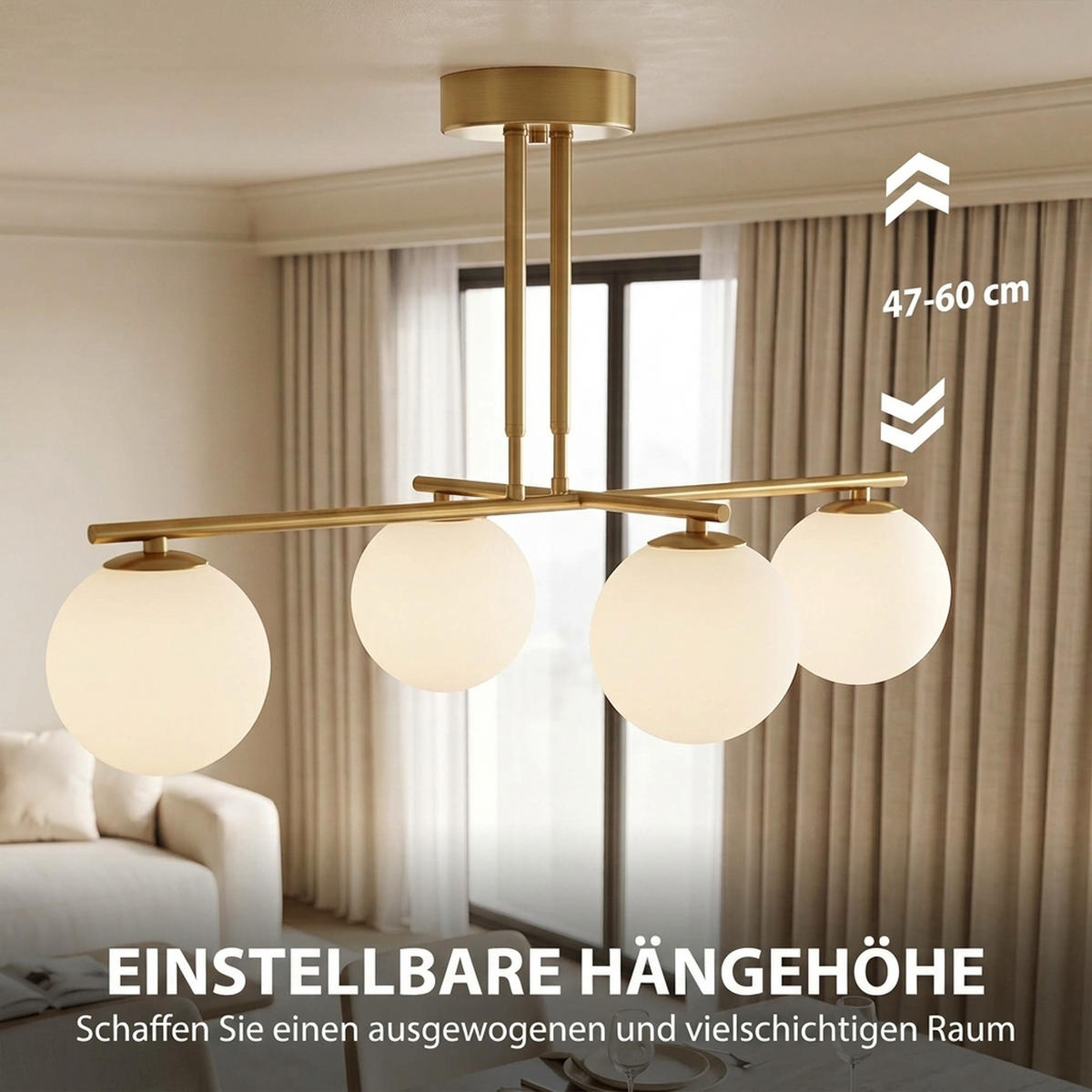 HÄNGELEUCHTE Stahl Kunststoff Weiß - Weiß, Metall (75/75/55cm) - HOMCOM