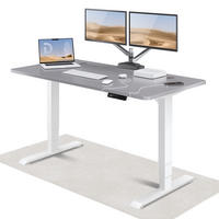 SCHREIBTISCH Elektrisch Höhenverstellbarer HomePro 160x80cm Weiß/Grau mit Memory-Funktion, Anti-Kollisions Technologie - Weiß/Grau, Holzwerkstoff (80/160/62cm) - Desktronic