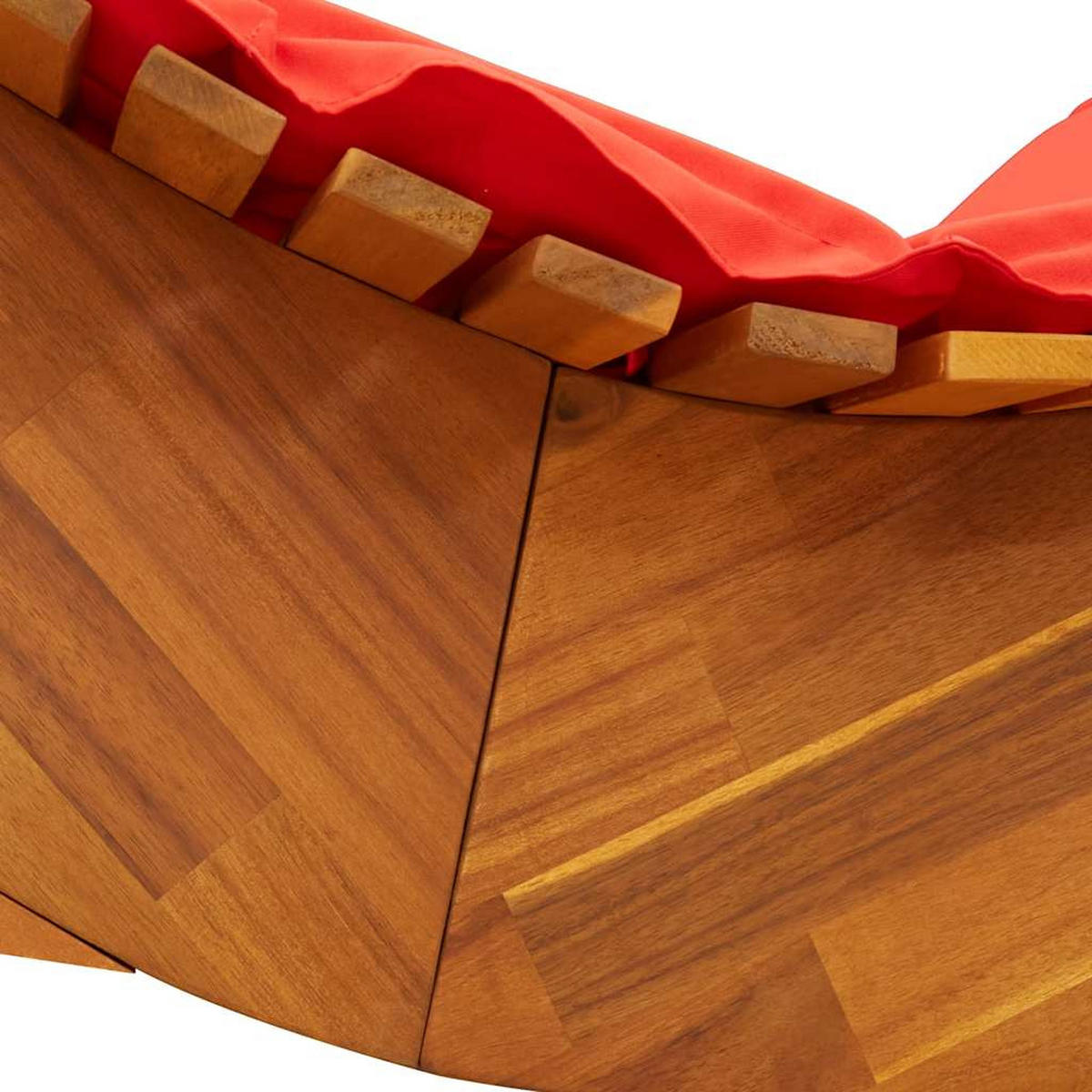 SCHAUKEL-SONNENLIEGE Mit Auflage Massivholz Akazie - Kirschrot/Braun, Holz (60/74/154cm) - vidaXL