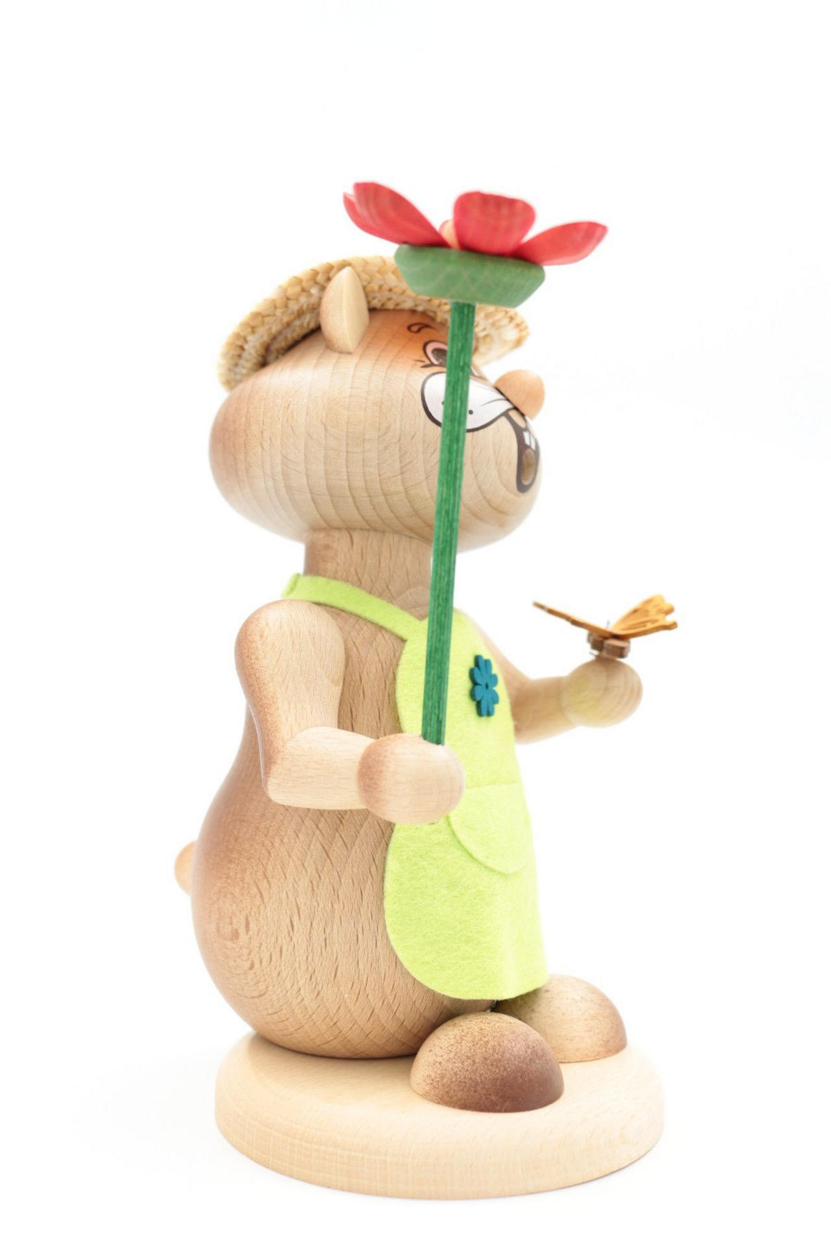 RAUCHFIGUR Hamster Blumenkind 18 cm - Multicolor, Holz (12/18/0.1cm)