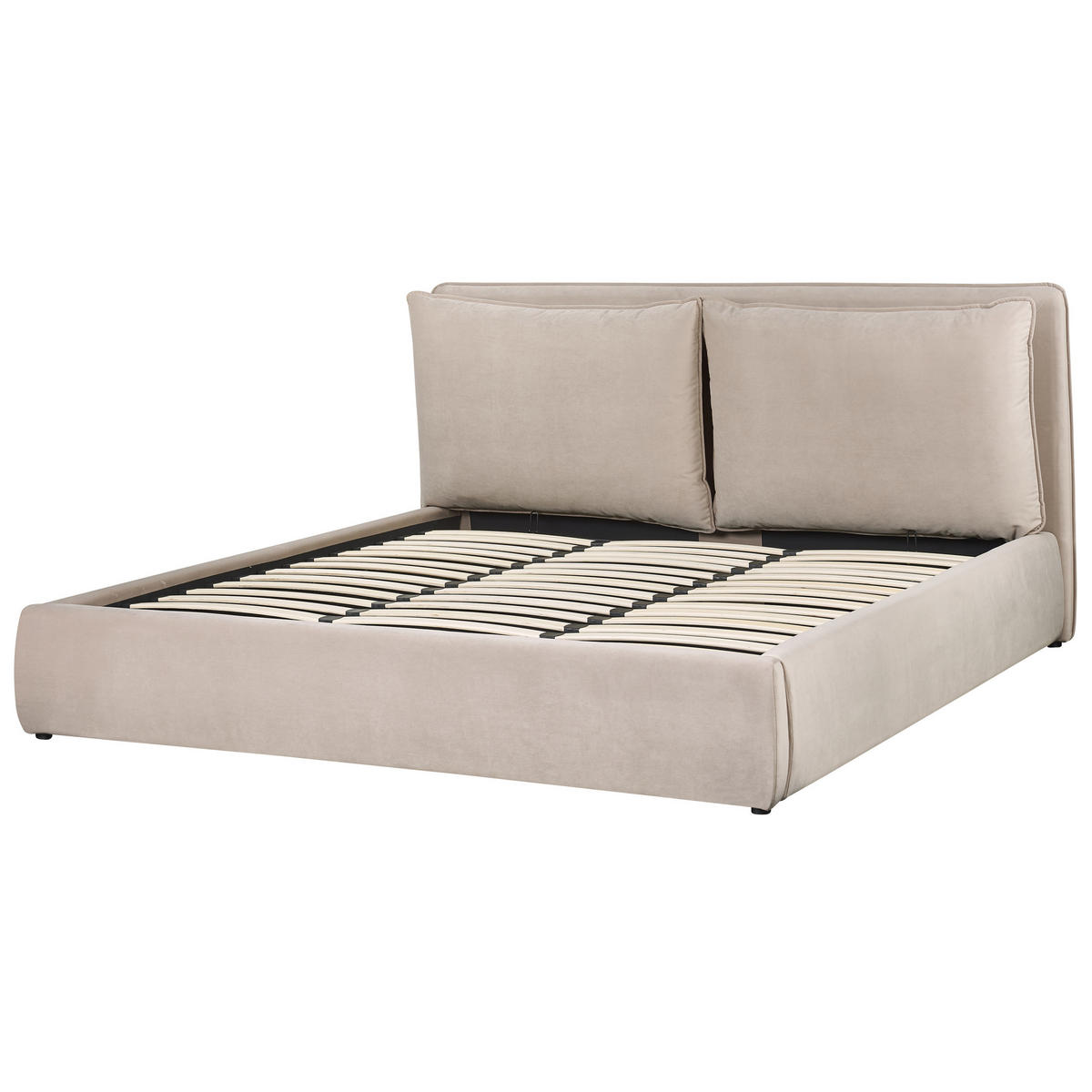 SÄNG 180/200cm beige Bajonna - Beige, Textil (180/200cm) - Beliani