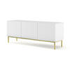 TV-LOWBOARD WEIß - Goldfarben/Weiß, Holzwerkstoff (150/58/42cm) - FURNLUX