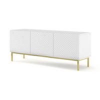 TV-LOWBOARD WEIß - Goldfarben/Weiß, Holzwerkstoff (150/58/42cm) - FURNLUX