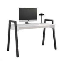 SCHREIBTISCH NOVO 120/68/82 cm, Schwarz / Weiß - Schwarz/Weiß, Holzwerkstoff/Metall (68/120/82cm) - Idohome