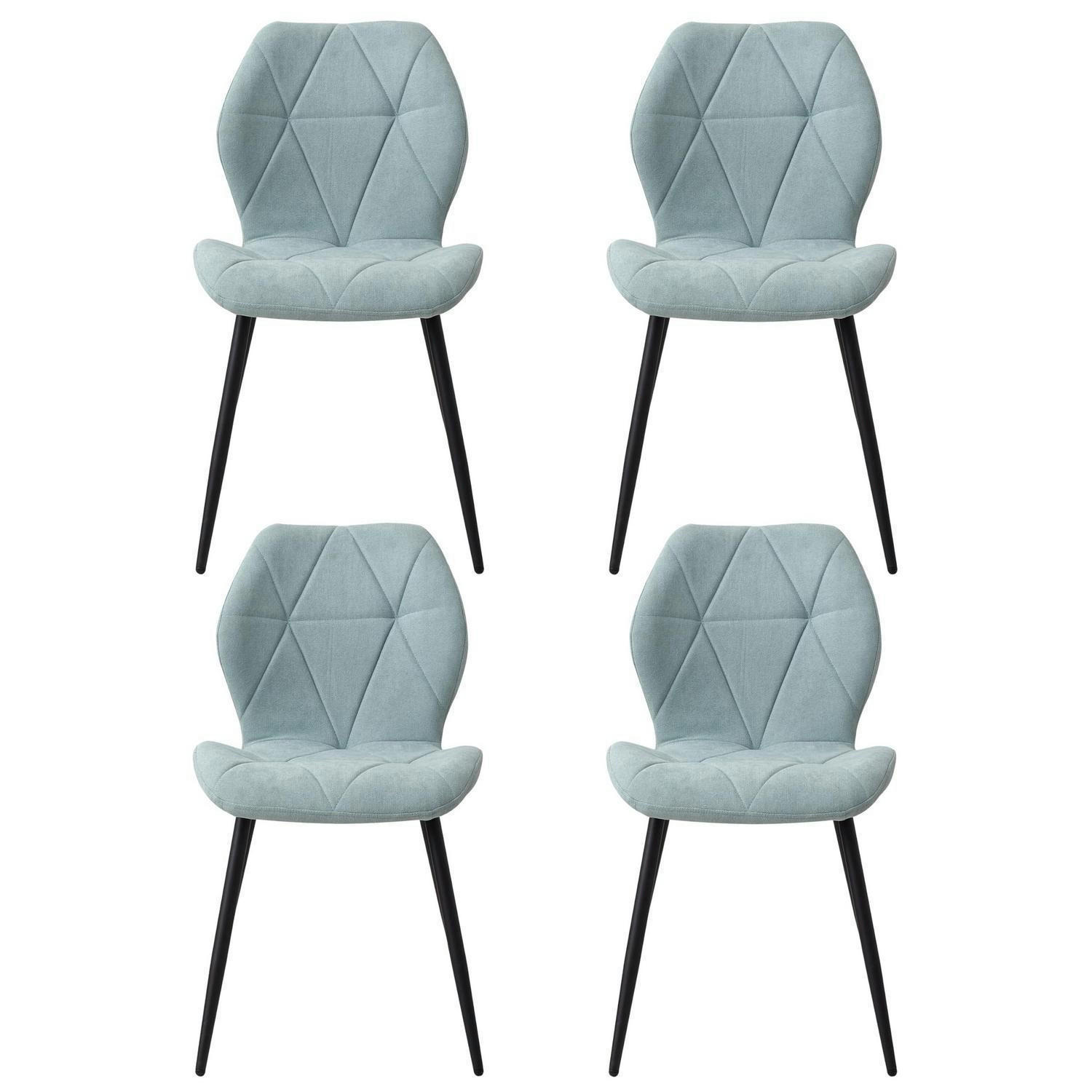 ESSZIMMERSTUHL 4er-Set Leinen Mintgrün - Hellgrün, Textil (43/86/47.5cm)