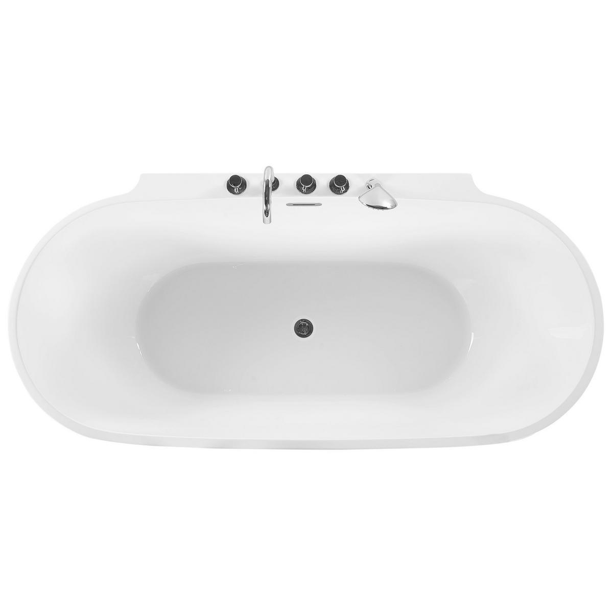 BADEWANNE FREISTEHEND 80x170x83 cm weiß Rotso - Weiß, Kunststoff (80/83/170cm) - Beliani