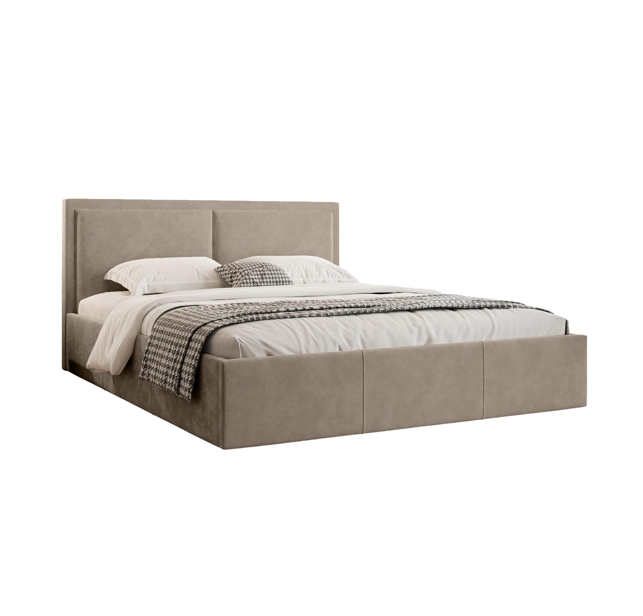 POLSTERBETT aus Polyester Osterne II 160x200 cm, Beige - Hellbraun, Textil (160/200cm) - Fedve