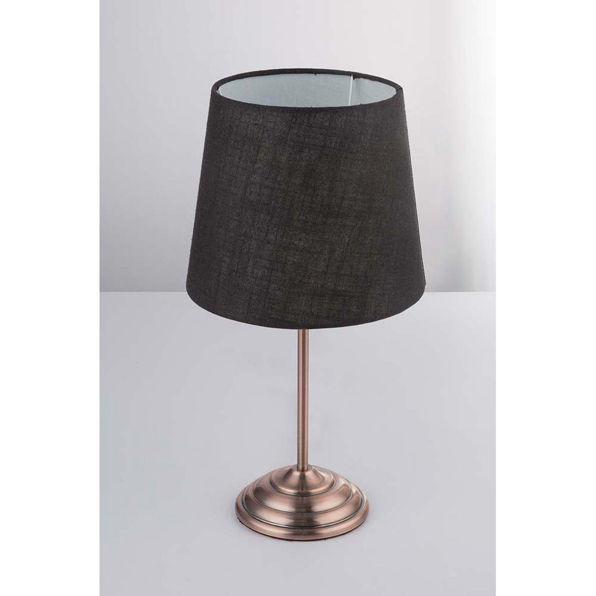 TISCHLEUCHTE JAROME Schwarz Textil - Schwarz, Metall (24/24/46cm) - Globo Lighting
