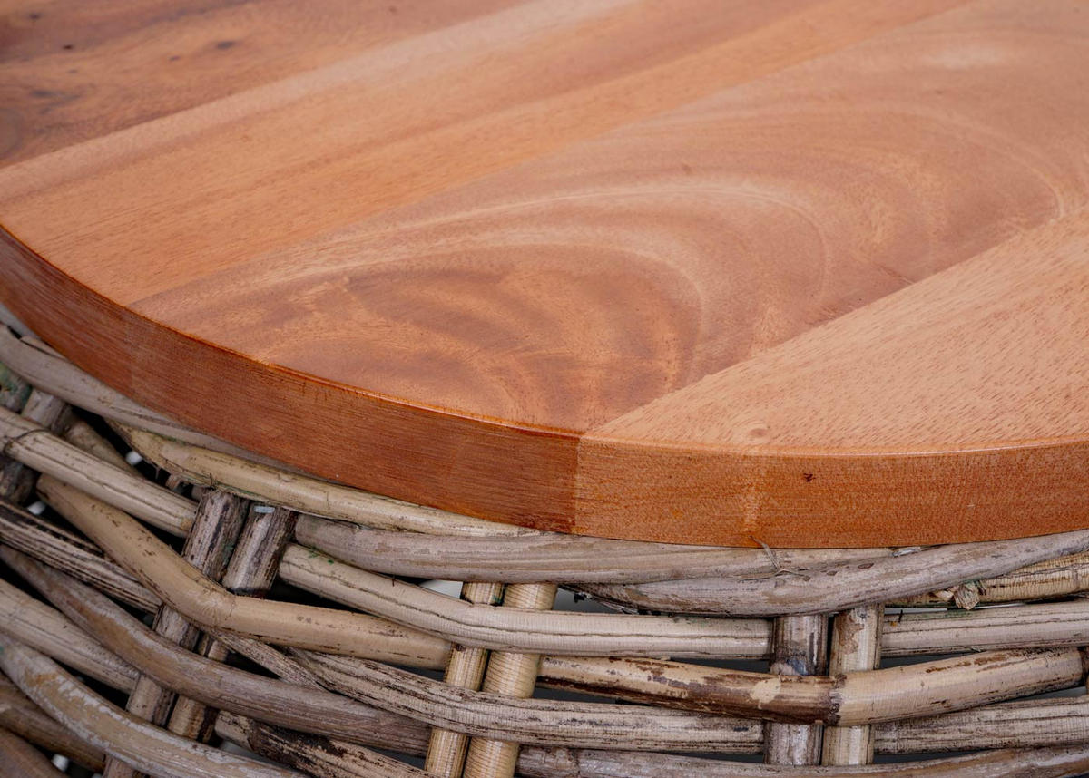 BEISTELLTISCH rund Braun - Braun, Holz (49/49/33cm) - MCW