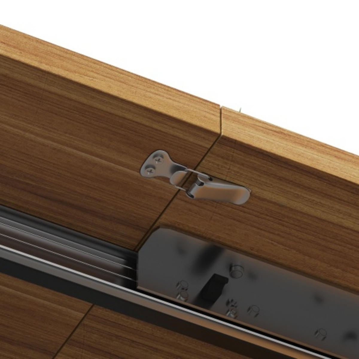 ESSTISCH Ausziehbarer120-160×80×75,5 cm aus MDF und Metall mit strukturierten Metallbeinen, braun - Braun, Holzwerkstoff (160/80/75.5cm) - Luhomfu
