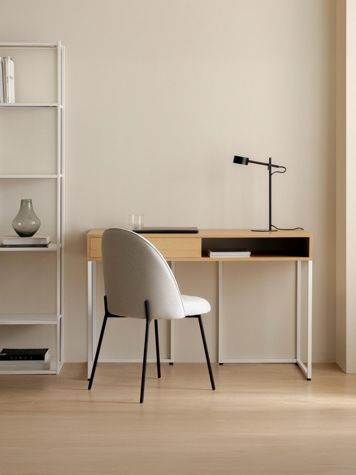 SCHREIBTISCH Bari Natur 50 x 120 - Braun, Holzwerkstoff (120/50/78cm) - Kenay Home