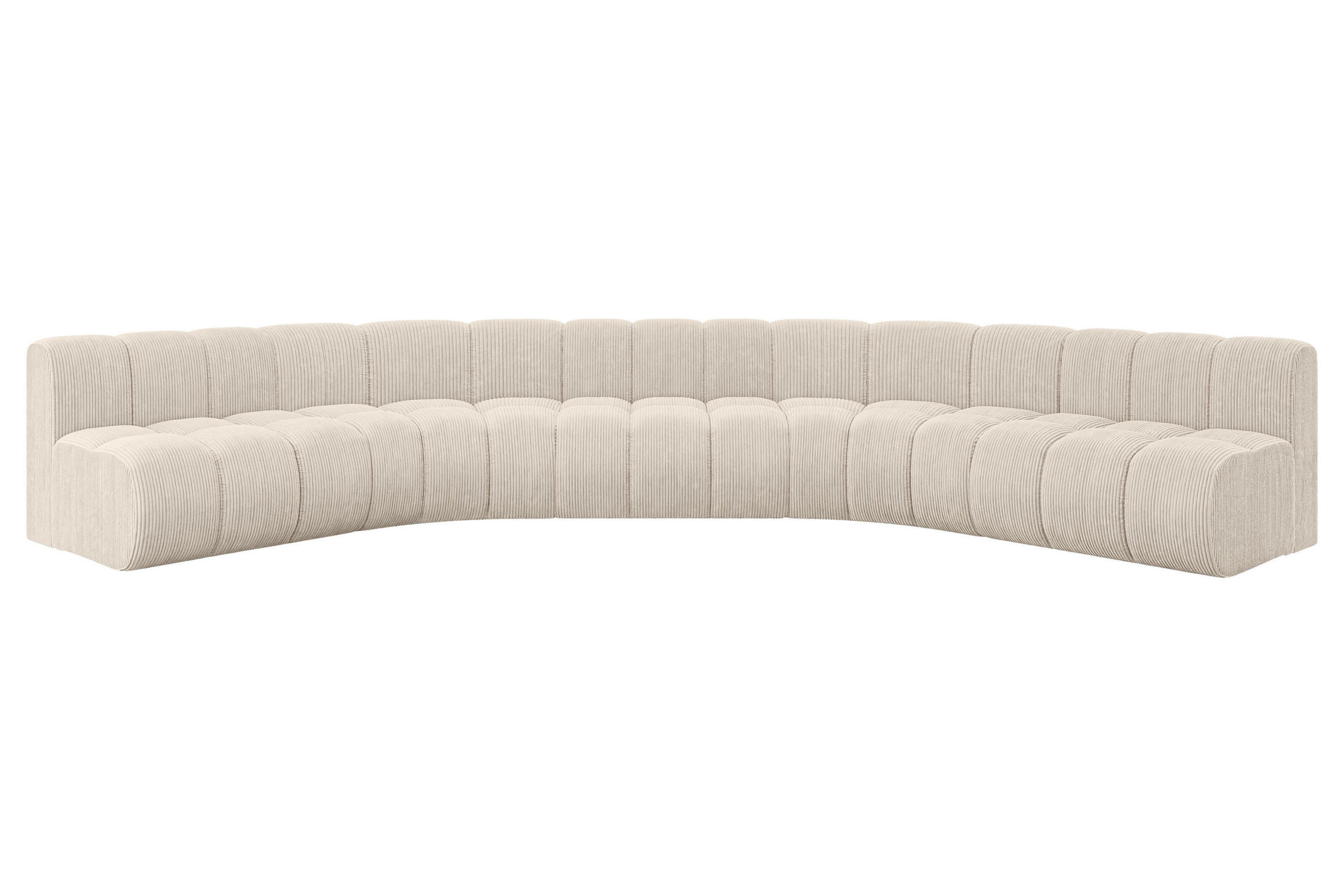 WOHNLANDSCHAFT modulares Sofa Montra-U1 - 490x174x70 cm Beige - Beige, Holzwerkstoff/Textil (490/70/174cm) - ALTDECOR