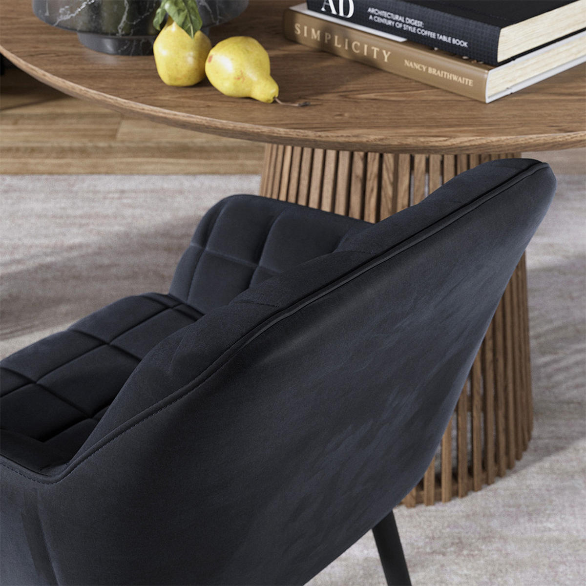 ŽIDLE JÍDELNY Relio Černá 53.5 x 55.5 cm Sada 2 kusů - černá, textil (53.5/79/55.5cm) - Vicco