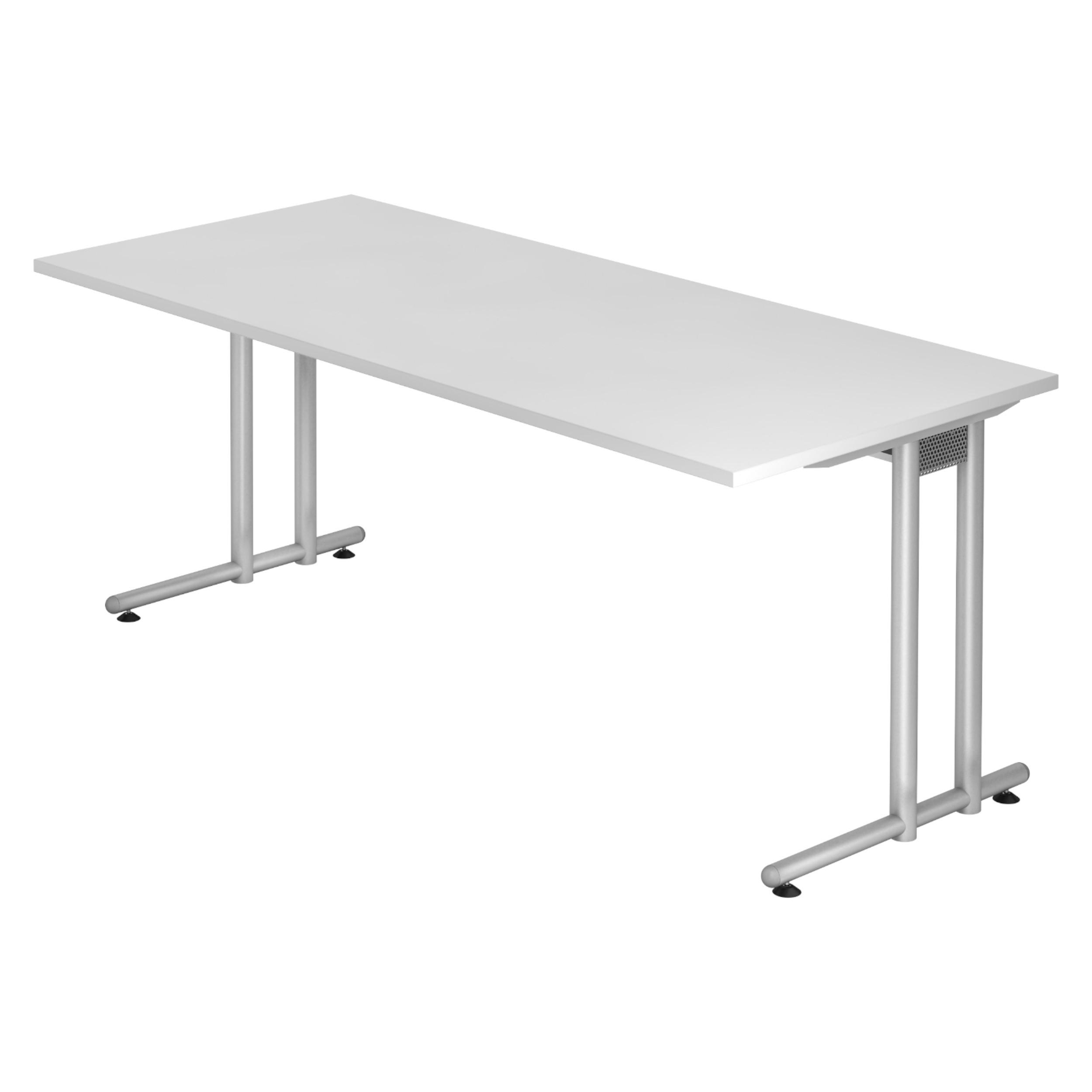 SCHREIBTISCH Serie-N 80/180/72 cm in Weiß - Weiß, Holzwerkstoff (80/180/72cm) - bümö