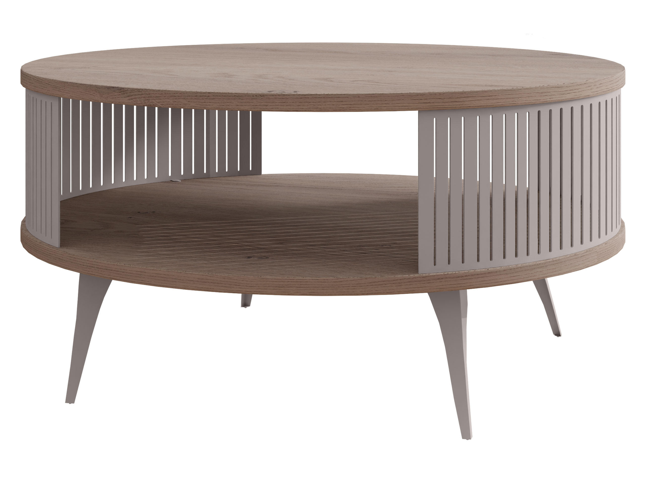 COUCHTISCH Roenni Cashmere - Kaschmir/Hellbraun, Holzwerkstoff/Metall (75/75/30cm) - MIRJAN24