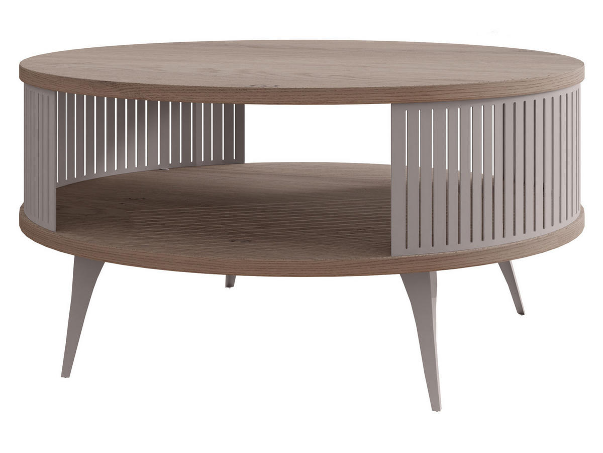 COUCHTISCH Roenni Cashmere - Kaschmir/Hellbraun, Holzwerkstoff/Metall (75/75/30cm) - MIRJAN24