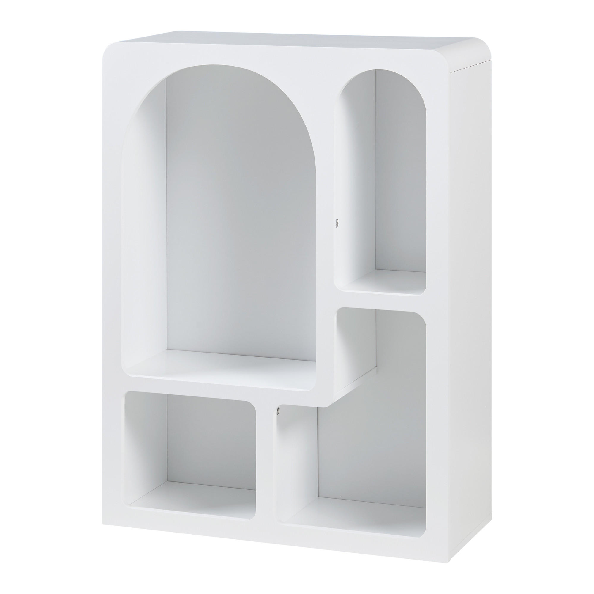 STANDREGAL Vågå - Weiß, Holzwerkstoff (60/80/24cm) - [en.casa]
