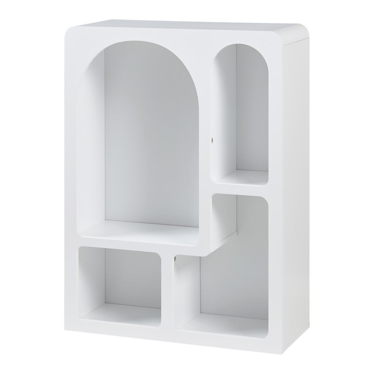 STANDREGAL Vågå - Weiß, Holzwerkstoff (60/80/24cm) - [en.casa]