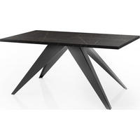 ESSTISCH Vance rechteckig ausziehbar, Marmor Schwarz 140-240/80/76 cm - Anthrazit/Schwarz, Holzwerkstoff/Metall (80/240/76cm) - WFL GROUP