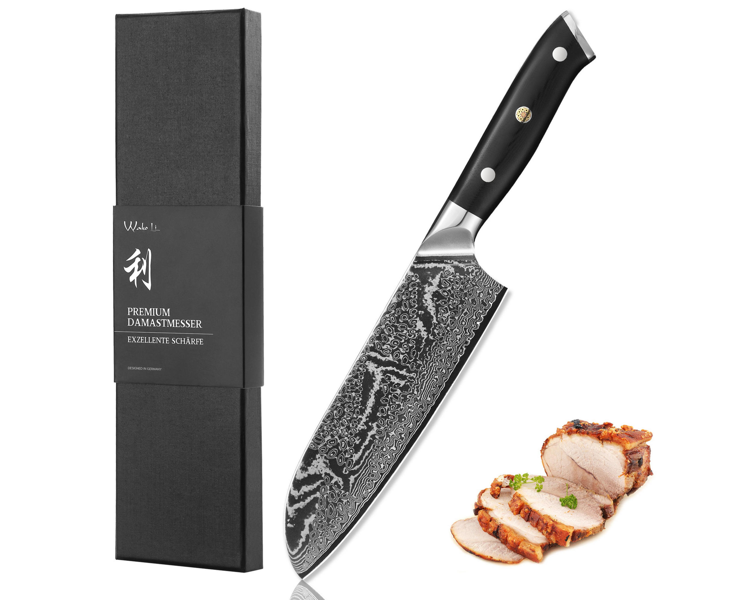 Wakoli Santokumesser Schwarz 30 cm