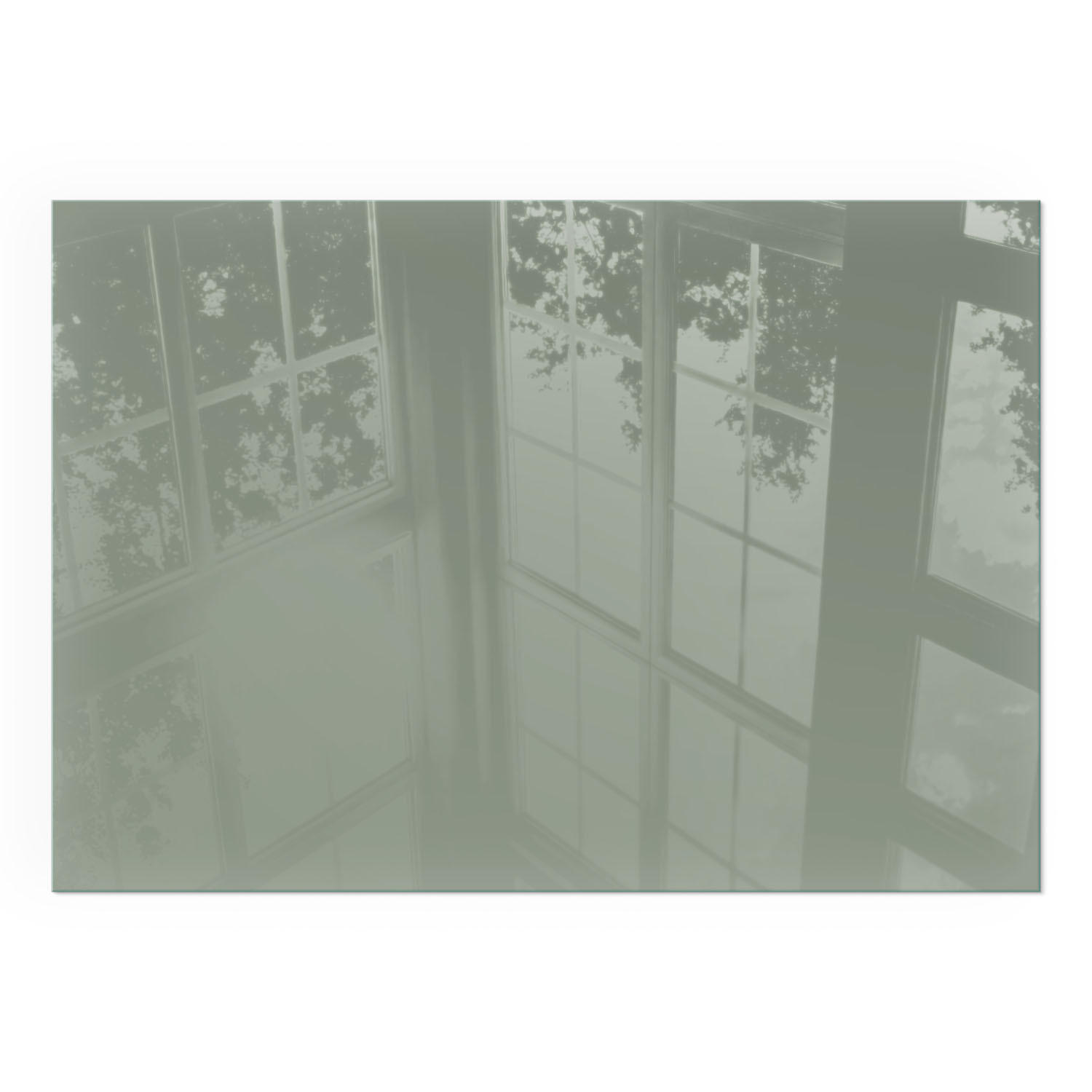 GLASPLATTE für Kamin 100x70 cm - Grün, Glas (100/70/0.4cm) - TULUP