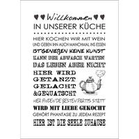 BILD 29x41 cm Typografie Spruch Küche - Weiß, Holzwerkstoff (29/41/2cm) - artissimo