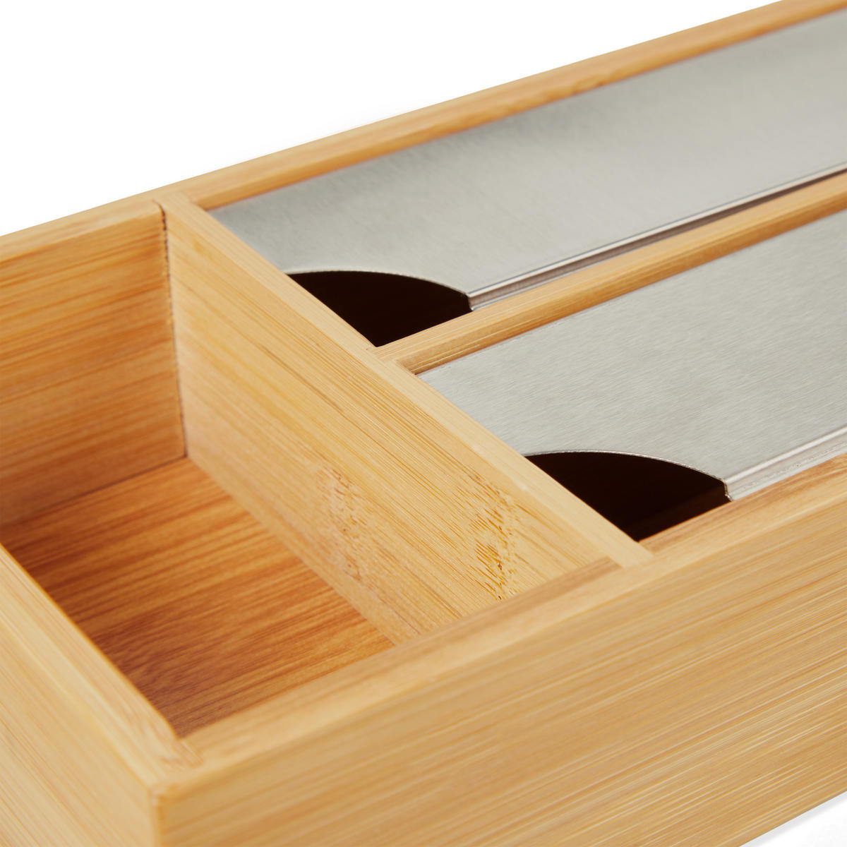 FOLIENSPENDER - Hellbraun, Holz/Metall (39.5/5.5/13cm) - Relaxdays