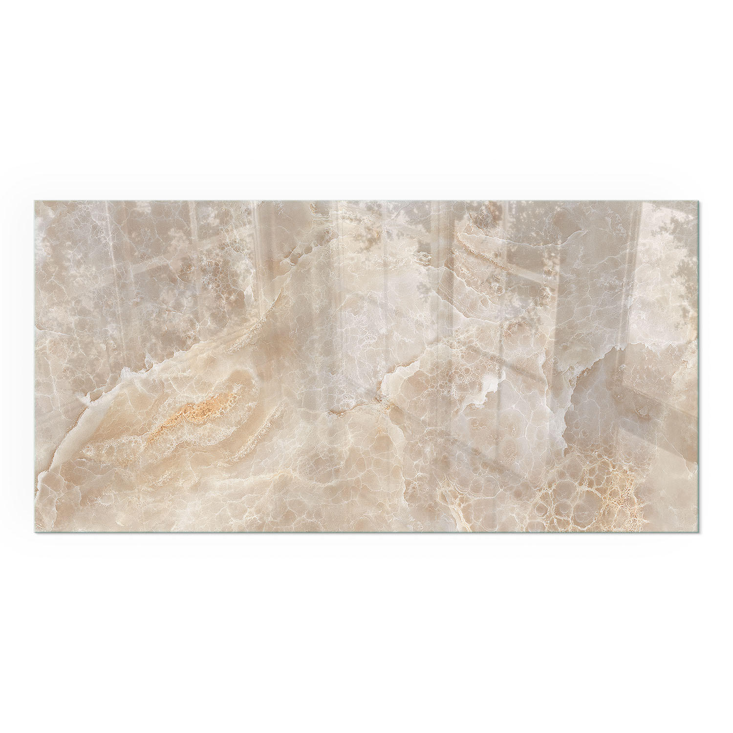 GLASPLATTE für Kamin 140x70 cm - Beige, Glas (140/70/0.4cm) - TULUP