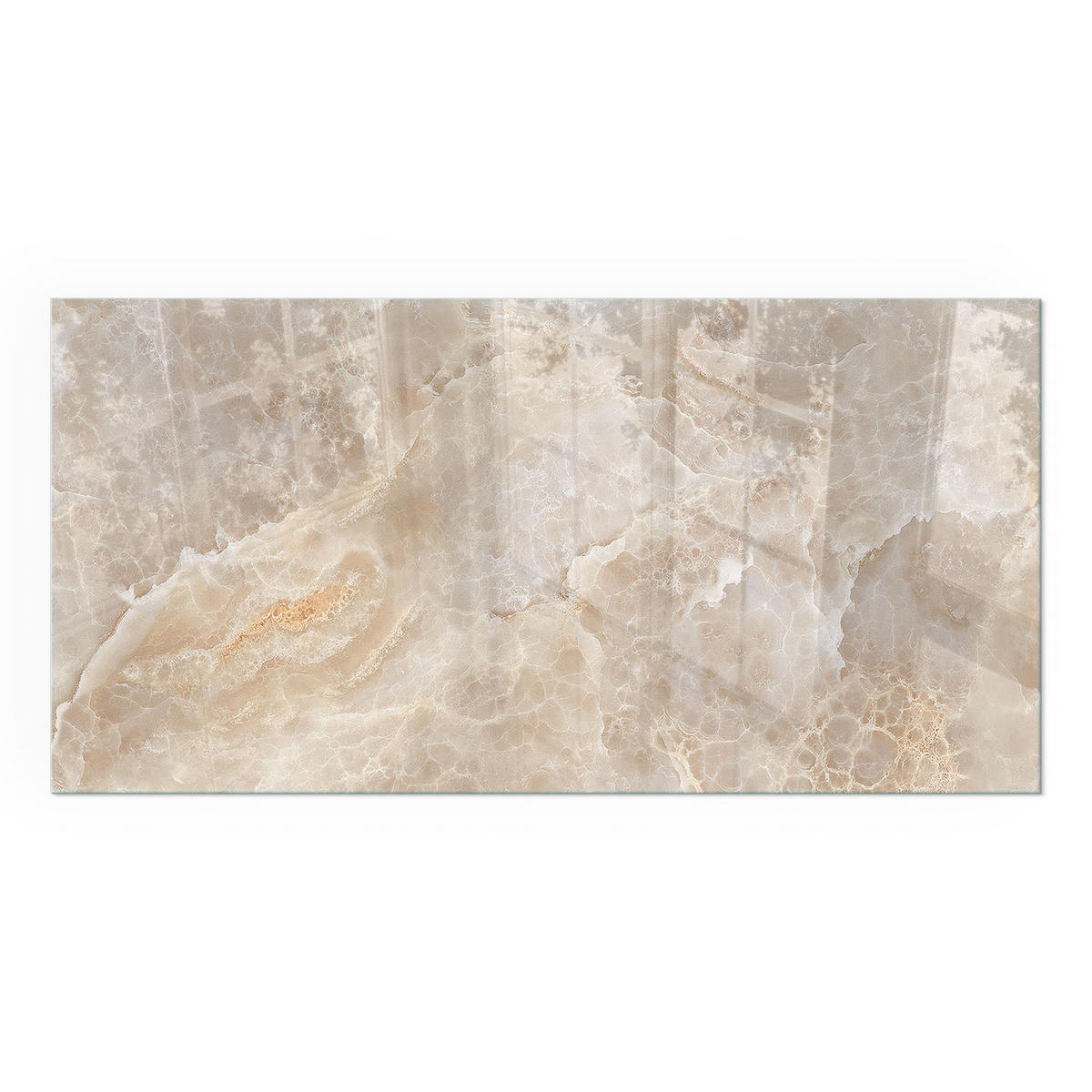 GLASPLATTE für Kamin 140x70 cm - Beige, Glas (140/70/0.4cm) - TULUP