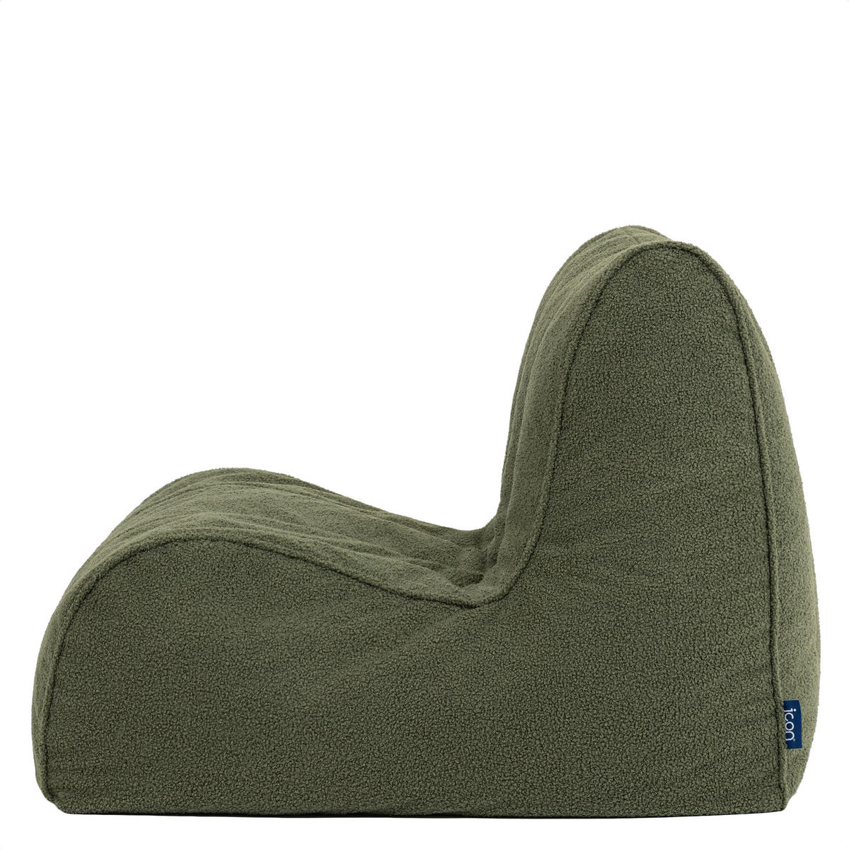 SITZSACK aus Boucle Swoop - Olivgrün, Textil (82/74/92cm) - icon