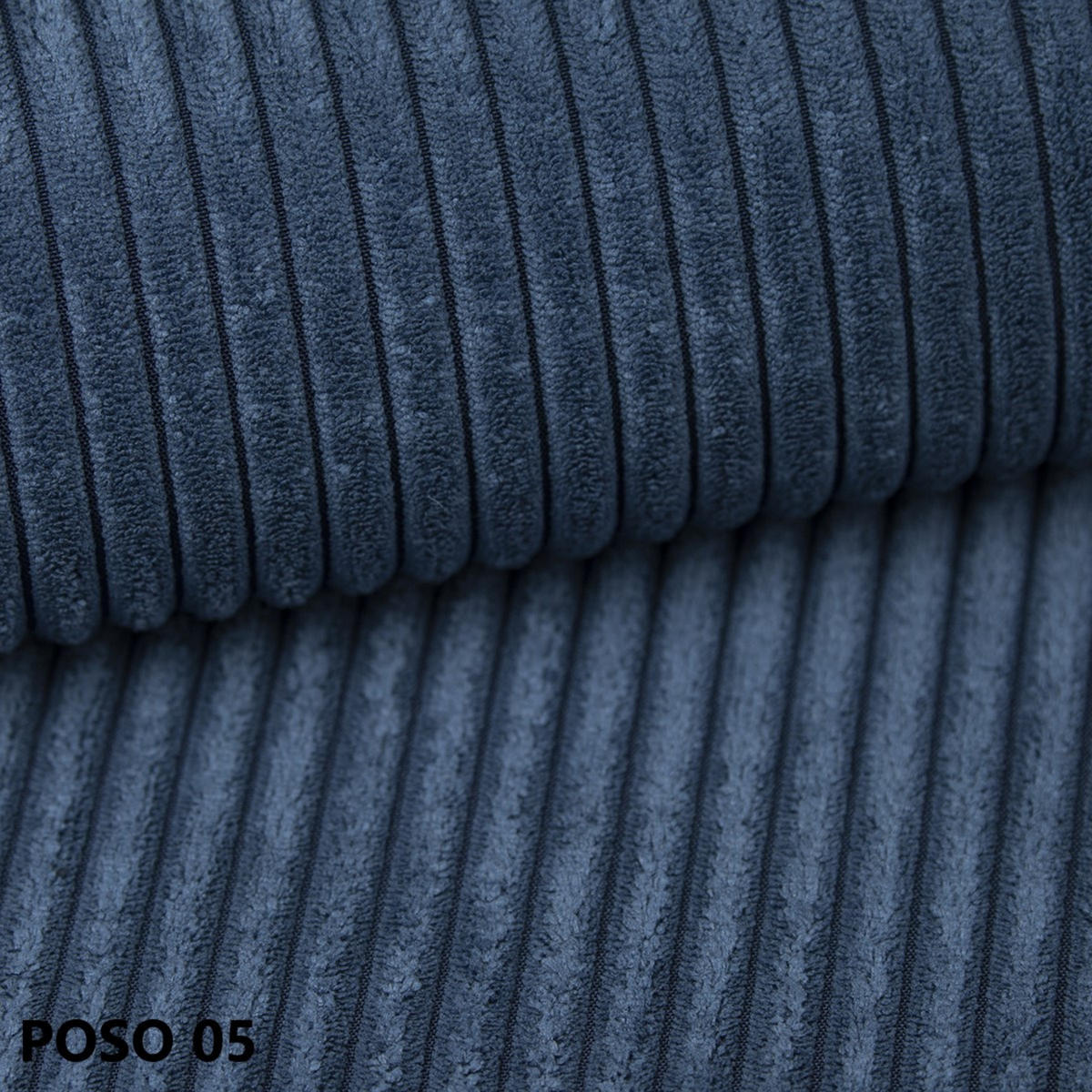 SCHLAFSOFA BRIK 3-Sitzer Cord Poso Meerblau - Schlaffunktion DL & Bettkasten - Dunkelblau, Textil (238/94/94cm) - Excellent Home